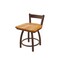 Holland Bar Stool Co 18" Low Back Swivel Vanity Stool, Bronze Finish, Med Oak Seat 82118BZMedOak - alternate 1